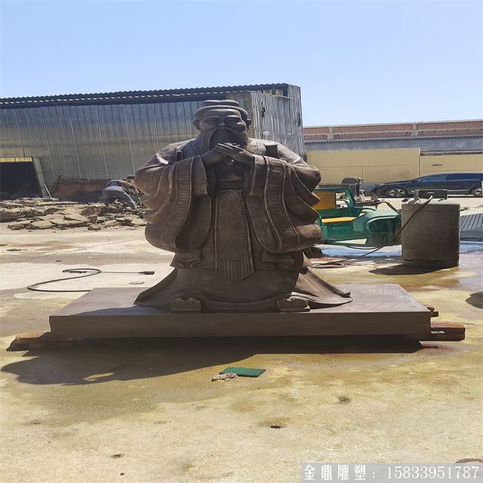 铸铜孔子雕塑 古代人物铜雕塑 (1)